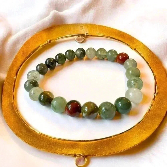 19g Natural Multicolor Jadeite Bracelet - Picture 2 of 6